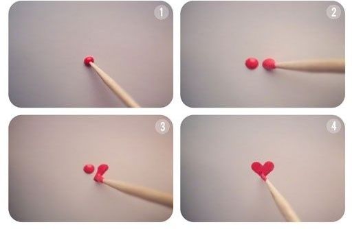 Как нарисовать сердечко на ногтях?