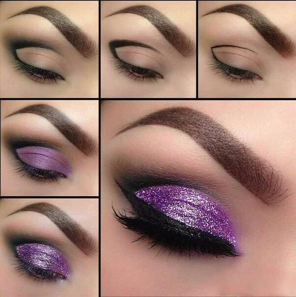 Фиолетовый макияж для глаз